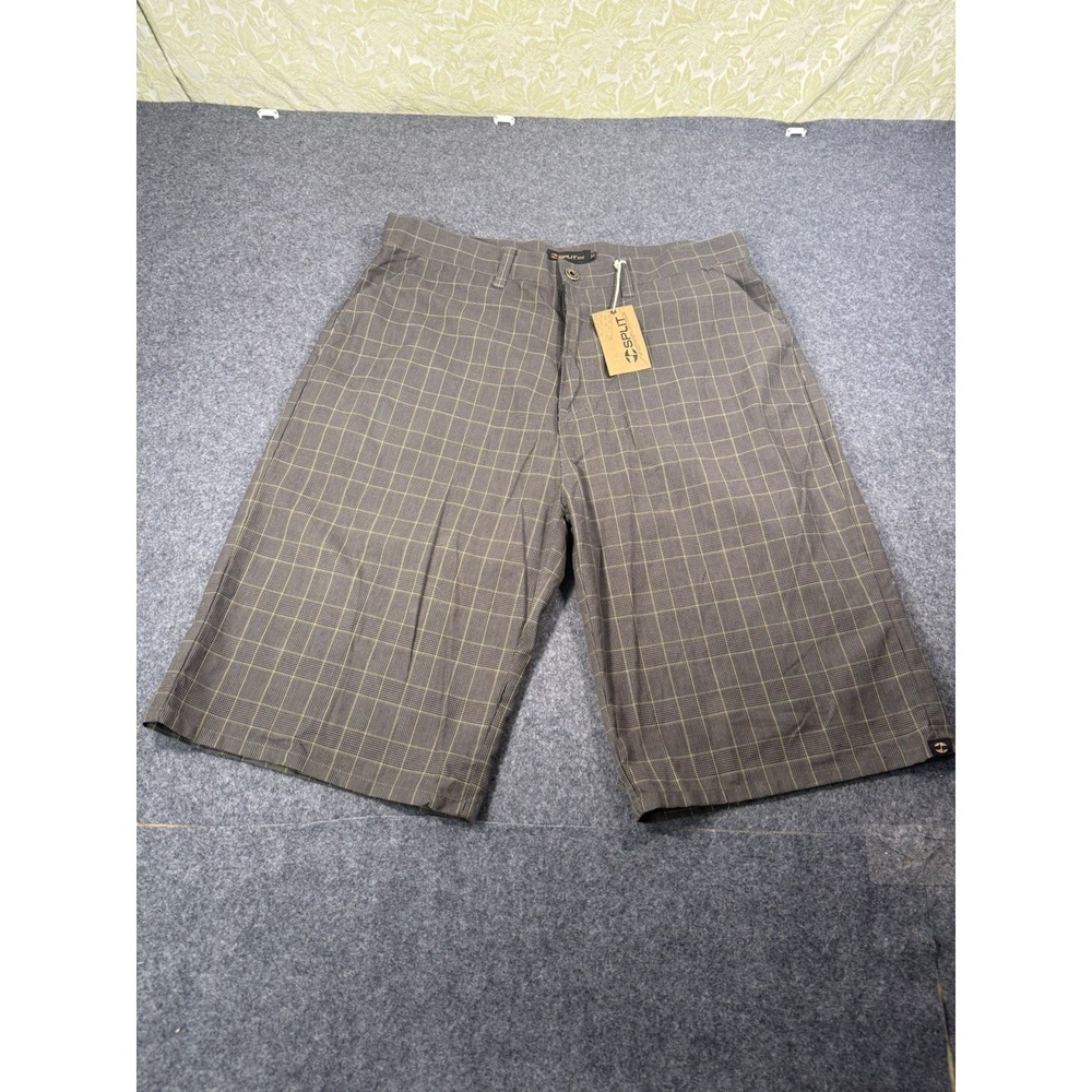 Split Uncommon Threads Plaid Chino Shorts Size 34 NWT Y2K